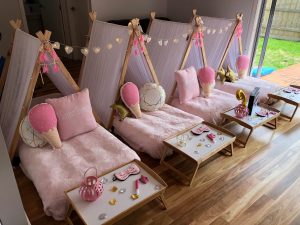 Teepee Parties mt Eliza setup designs