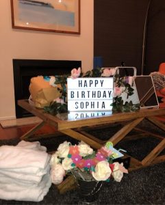 sophia's pamper party